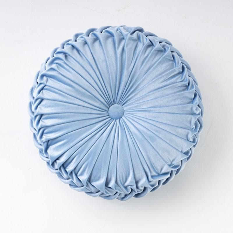 Pumpkin Velvet Pillow Cushion Creative Sofa Pillows Floor Cushion Cover Solid Color Luxury Home Hotel Pillows blue
