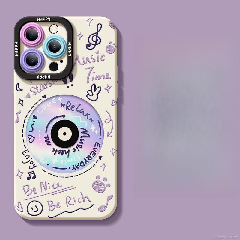 Record Panda Suitable for Apple Phone Case 16 IPhone 15plus 14 Silicone Soft Shell 13mini12promax Apple 16PROMAX