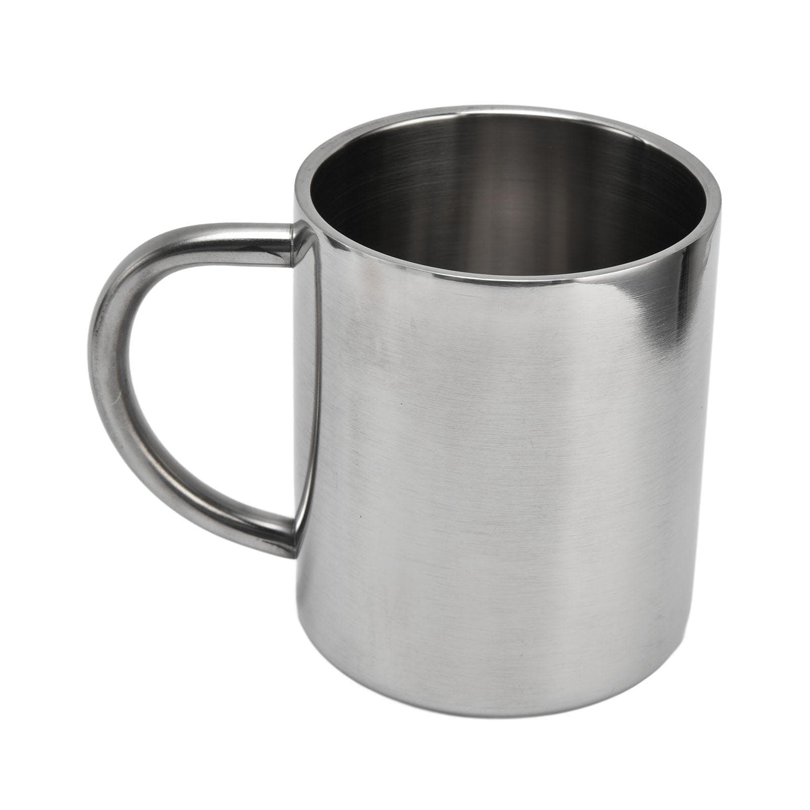 300ml Stainless Steel Coffee Mugs Double Layer Mirror Mug for for Outdoor Camping RV Home Office L(for 6.5-9kg)