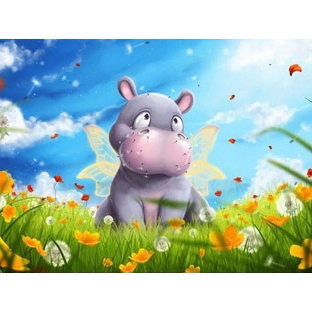 5D DIY Diamond Painting  Cartoon Cattle  Diamond Embroidery Cross Stitch Rhinestone Home Decor 20X30CM