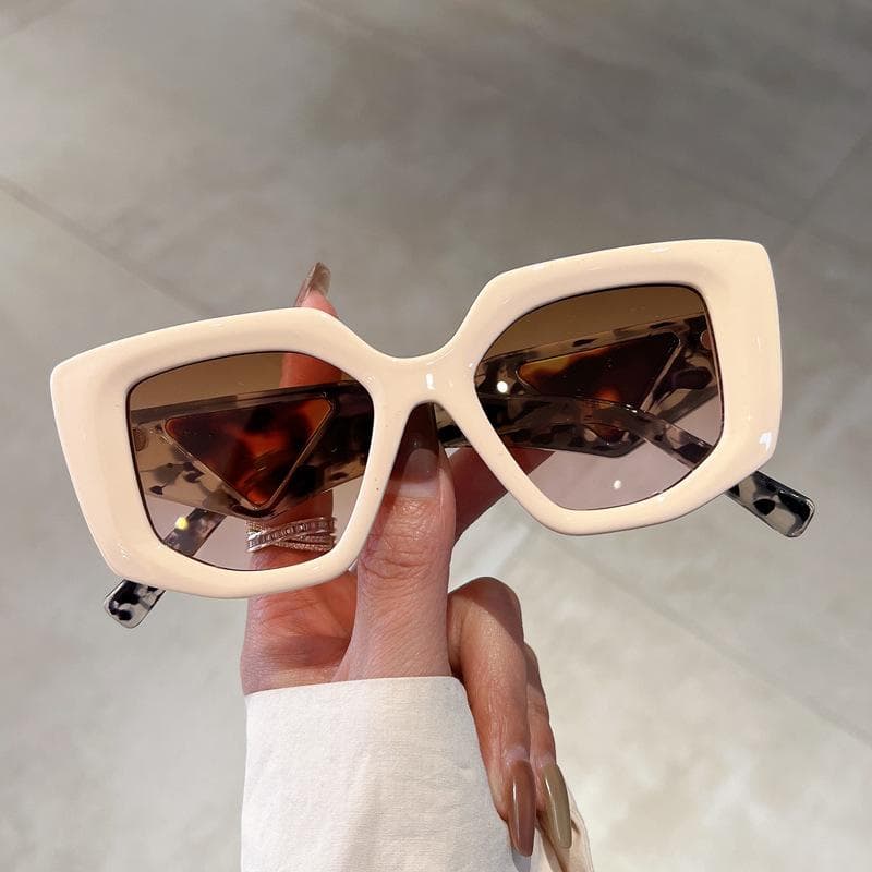 Triangle Cat Eye Sunglasses Women Men Vintage Fashion Punk Hip Hop Luxury Designer Shades Trending Sun Glasses