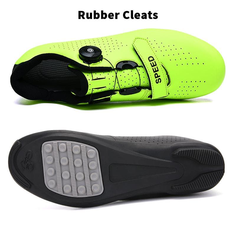 Cycling Sneakers Road Bike Cleat Shoes Men Mountain Racing Speed Sneakers Women Flat Bicycle Shoes Professional Outdoor Athletic Sports Bike Shoes 43 green apple