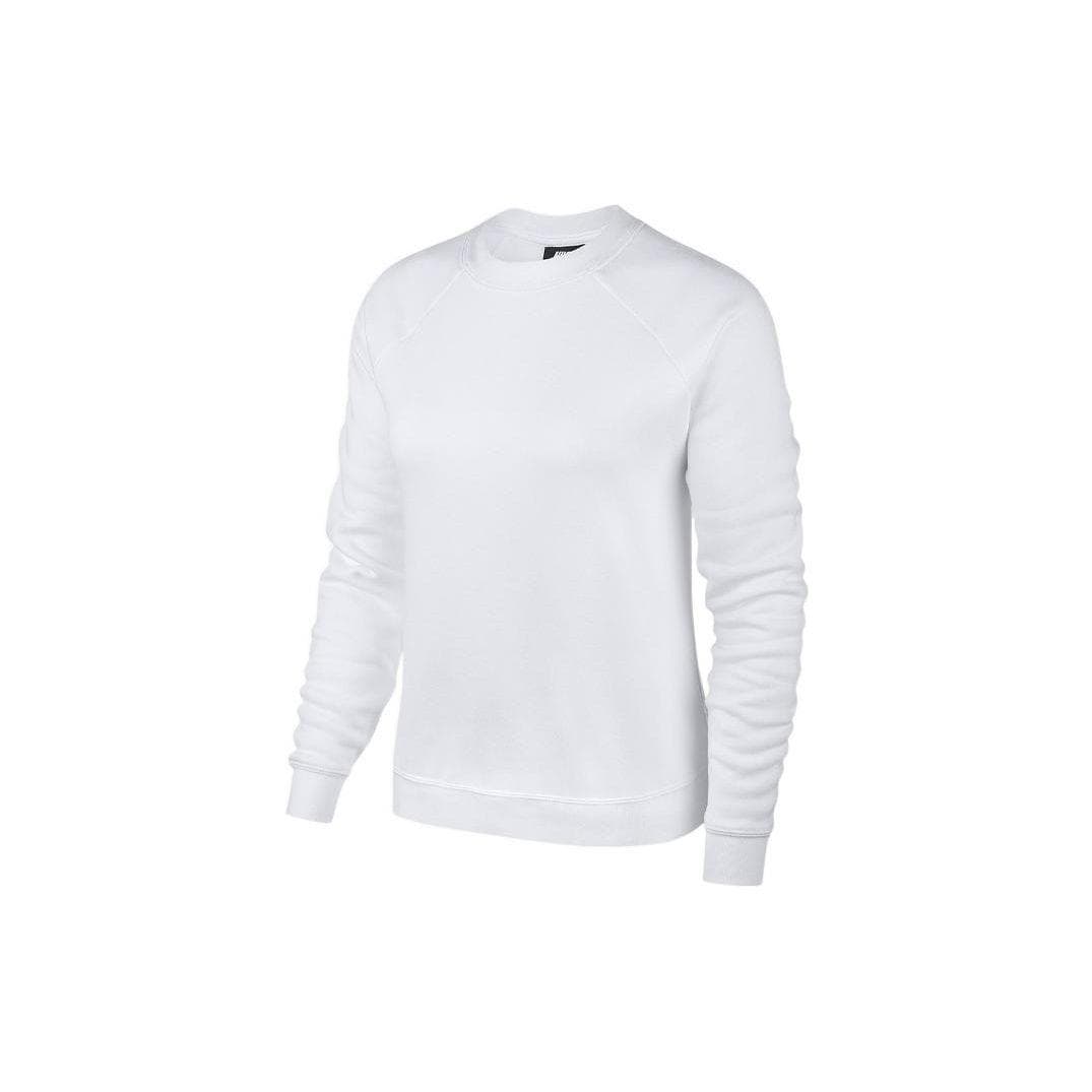 Nike Pure Color Crew Neck Long Sleeve Sweatshirt Women Tops White BV7488-100 S