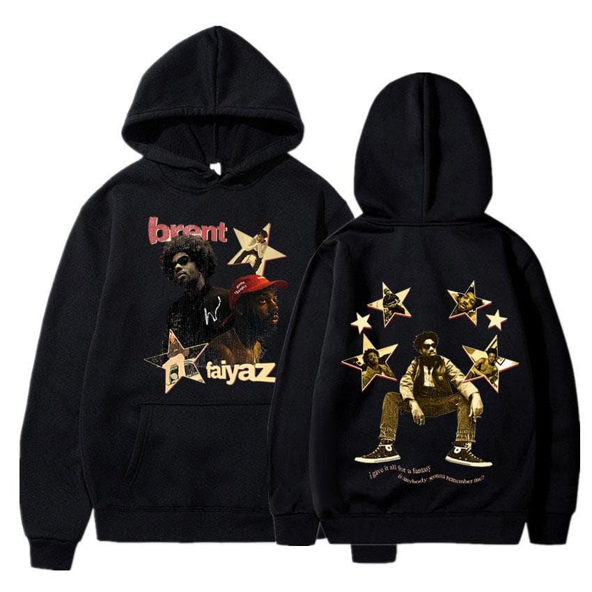 Rapper Brent Faiyaz Hoodie Music Album Print Long Sleeve Sweatshirt Hip Hop Vintage Streetwear Unisex Gothic Oversized Pullovers L