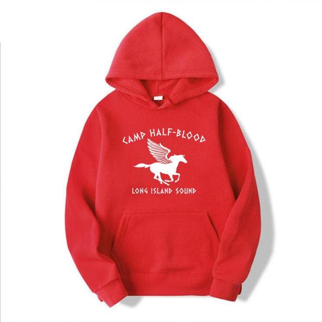 Camp Half Blood Hoodies Jackson Hoodies Camp Graphic Shirt Camp Lover Shirt Men Women Unisex Autumn Winter Casual Hoodies M red