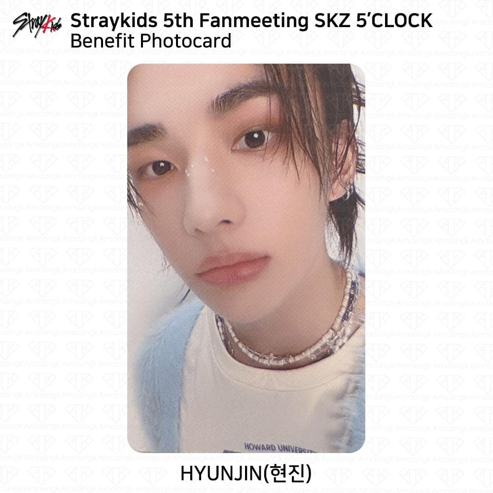 STRAY KIDS 5th Fanmeeting SKZ 5'CLOCK Official MD Benefit Photocard KPOP K-POP Hyunjin
