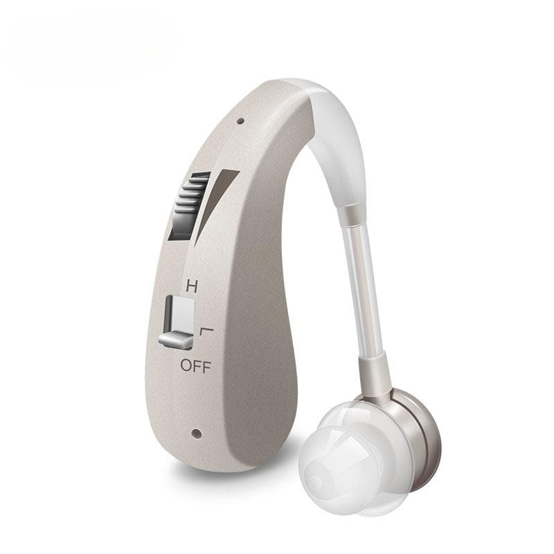 Rechargeable Hearing Aids Audifonos for Deafness/Elderly Adjustable Micro Wireless Mini Size Hearing Aid Ear Sound Amplifier silver