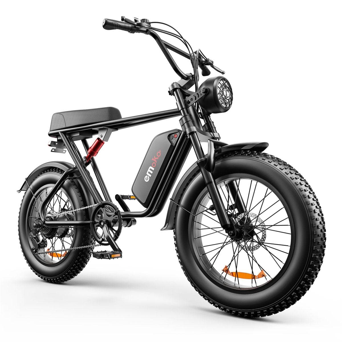 EMOKO C91 Adult City Electric Bike1000W Motor 48V15Ah Battery  Electric Bicycle 20 *4 Inch Fat Tires Off-Road E-Bike black