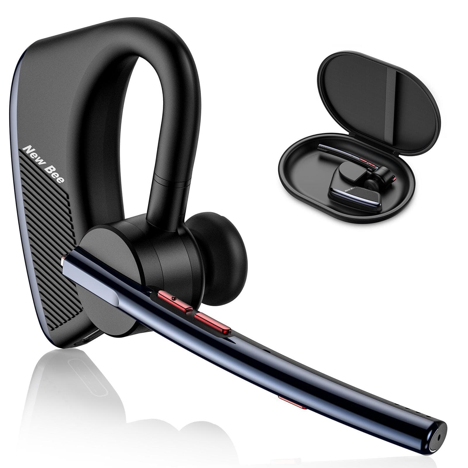 New Bee M50 Wireless BT5.2 Headset Hands-Free Earbud with Noise Cancelling Microphone for Office blue