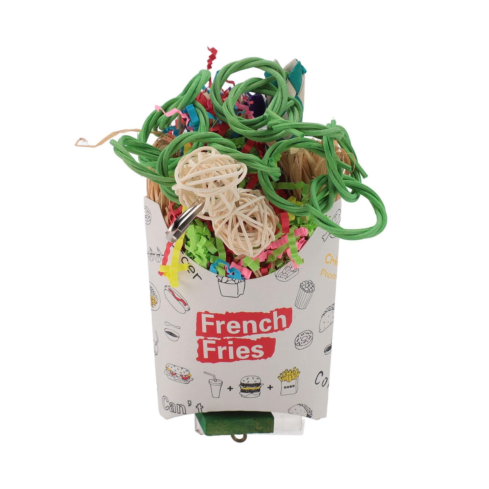 Bird Chewing Shredding Foraging Toys Colorful Encourage Instinct Bird Shredded Paper Toys for Small