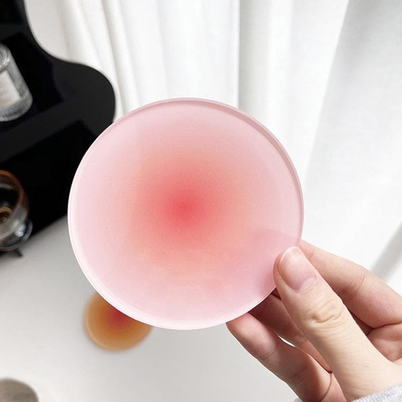 4 Colors Acrylic Coasters Round Table Cup Mat Shooting Props Insulation Placemat red