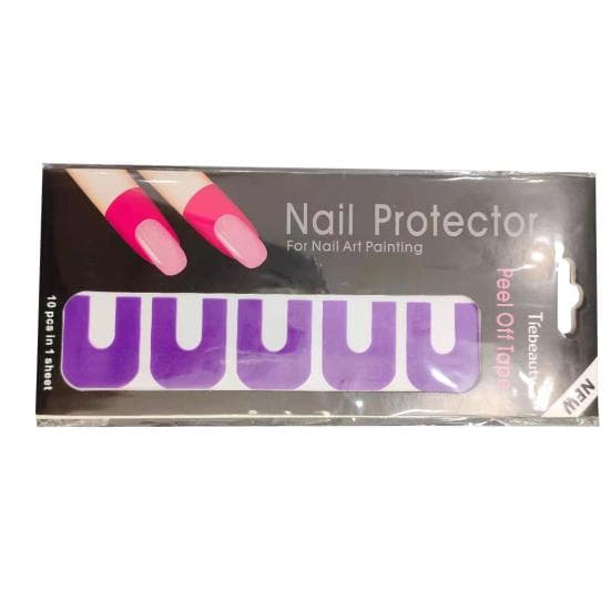 Nail Peel Off Tape U-shape Spill Proof Manicure Accessories Disposable Nail Polish Protector purple