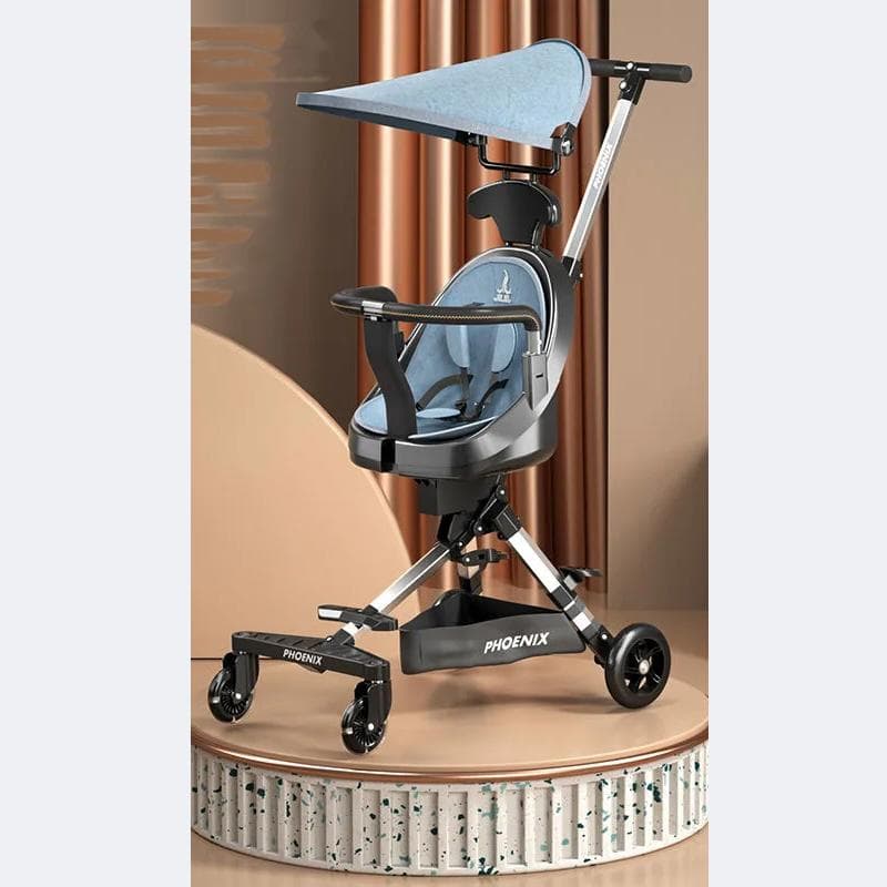 Baby Stroller Children's Travel Tools Foldable Lightweight Stroller Children's Tricycle Mother Travel Essential Tools 55.5*36*47.5cm blue