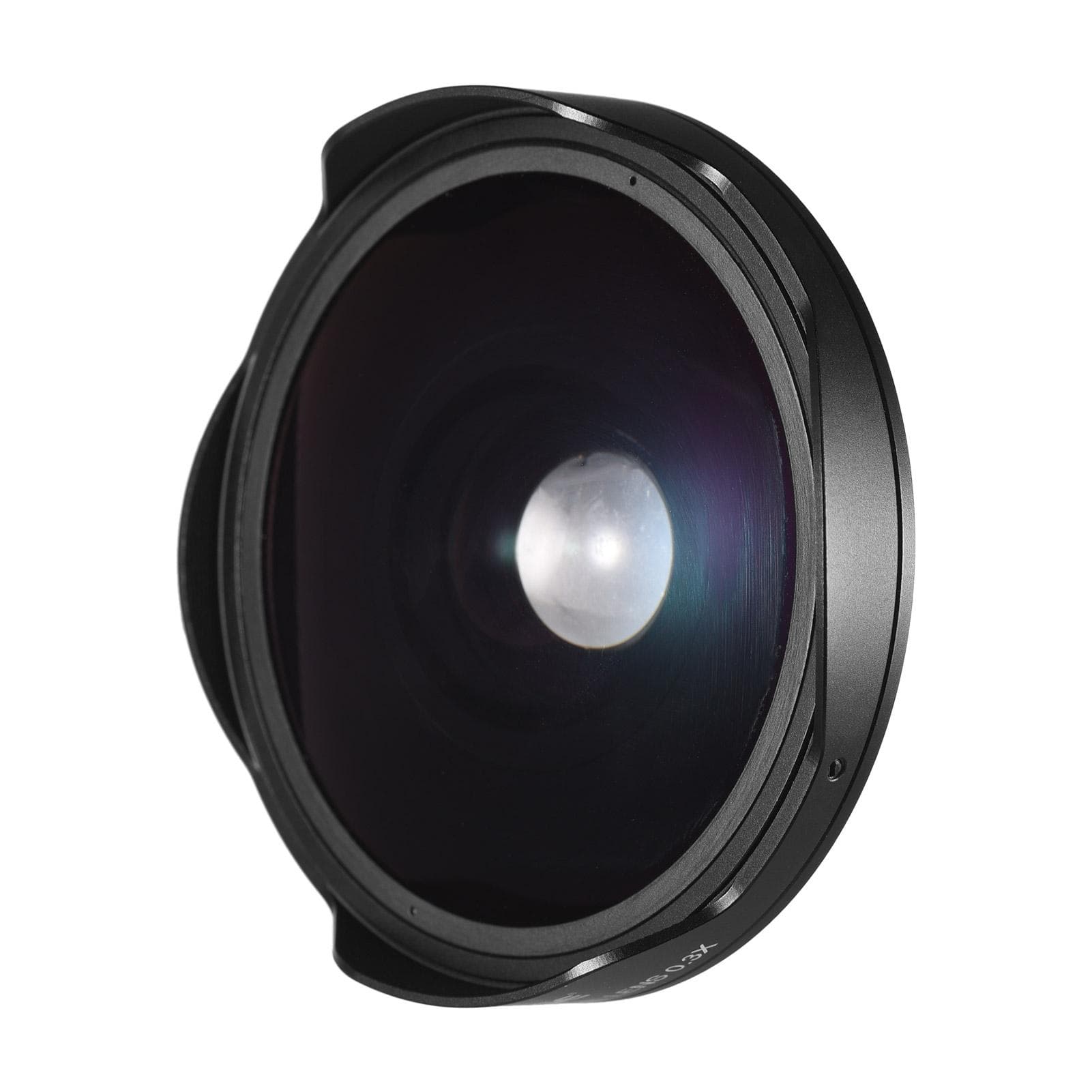 Andoer 37MM 0.3X HD Ultra Wide Angle Fisheye Lens with Hood Replacement for Camcorders Pack of 1 black