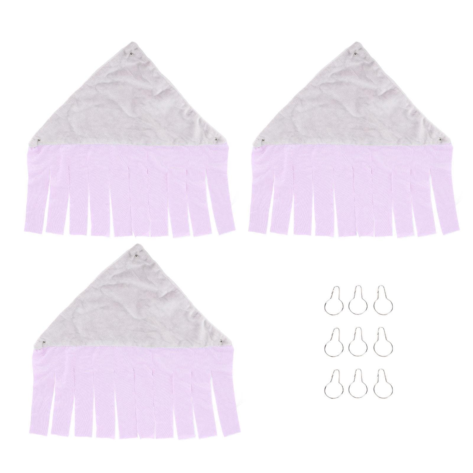 3PCS Small Animal Hanging Hammock Soft Comfortable Tassel Design Pet Cage Hammock for Guinea Pig purple
