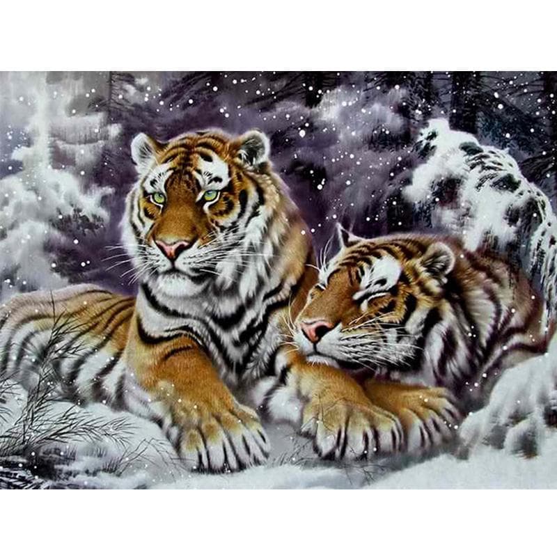 5D DIY Diamond Painting Animal tiger 3D Embroidery Cross Stitch 5D Home Decor 20X30CM