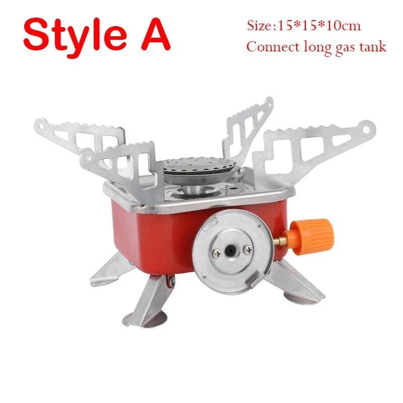 Camping Gas Stove Foldable Outdoor Tourist Burner Portable Square Gas Stove for Picnic Cookware BBQ Cookware Camping Equipment Style A