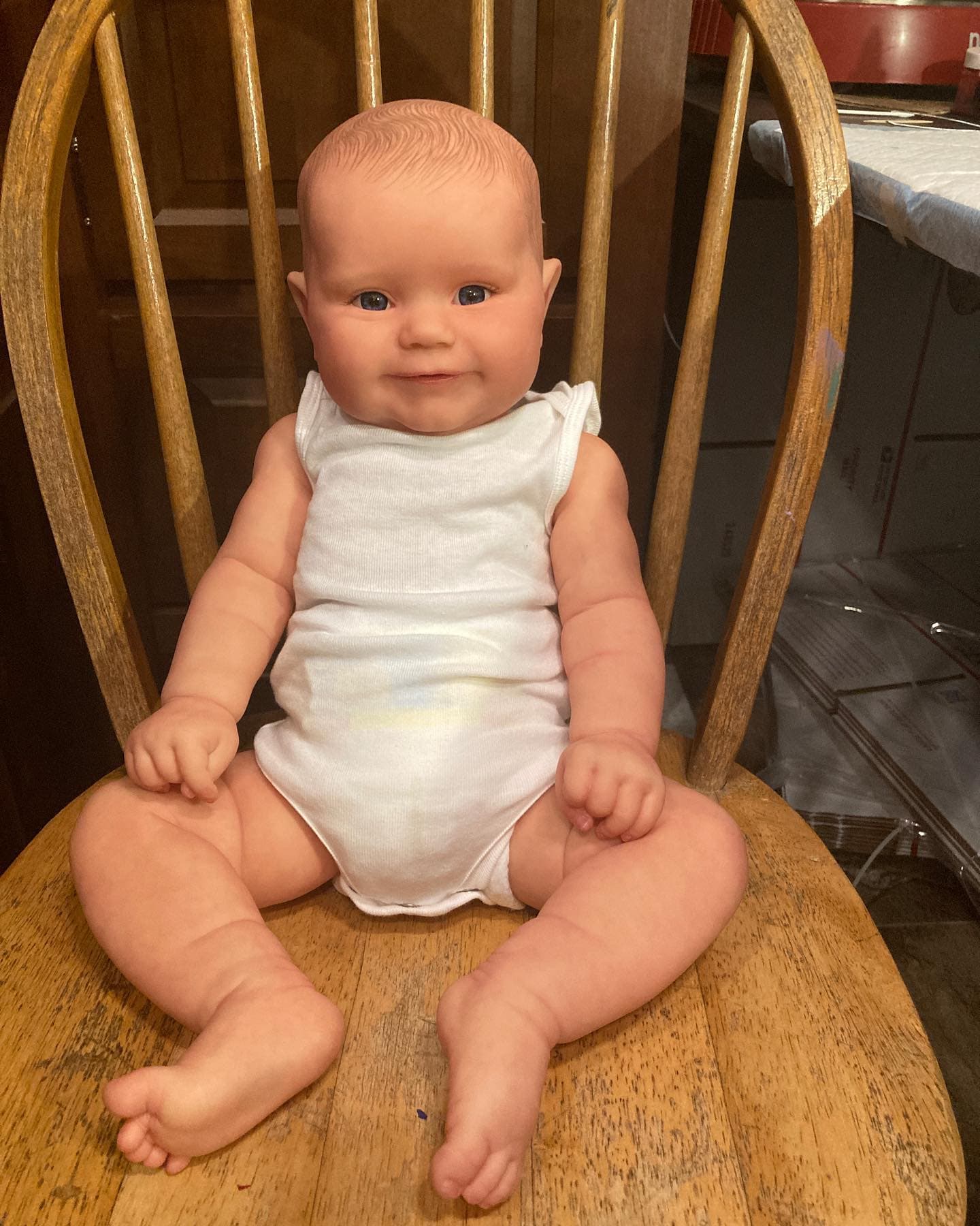 3D Paint Skin Silicone Reborn Baby 60 CM Toy Doll With Blood Vessels Art Bebe Lifelike Hand Made Toddler Birthday Gift Finished doll