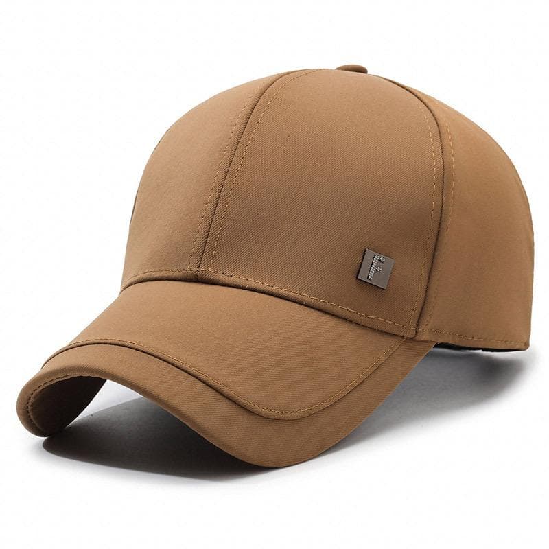 Hot Sale New Style High Quality Cap F Letter Baseball Cap Men Outdoor Fishing Sports Hats Solid Color Leisure Cap 56cm-60cm coffee