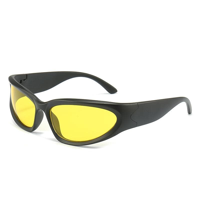 Retro Y2K Sunglasses Fashion Cat Eye Frame Color Mirror Goggles Punk Sports Sunglasses for Men Women