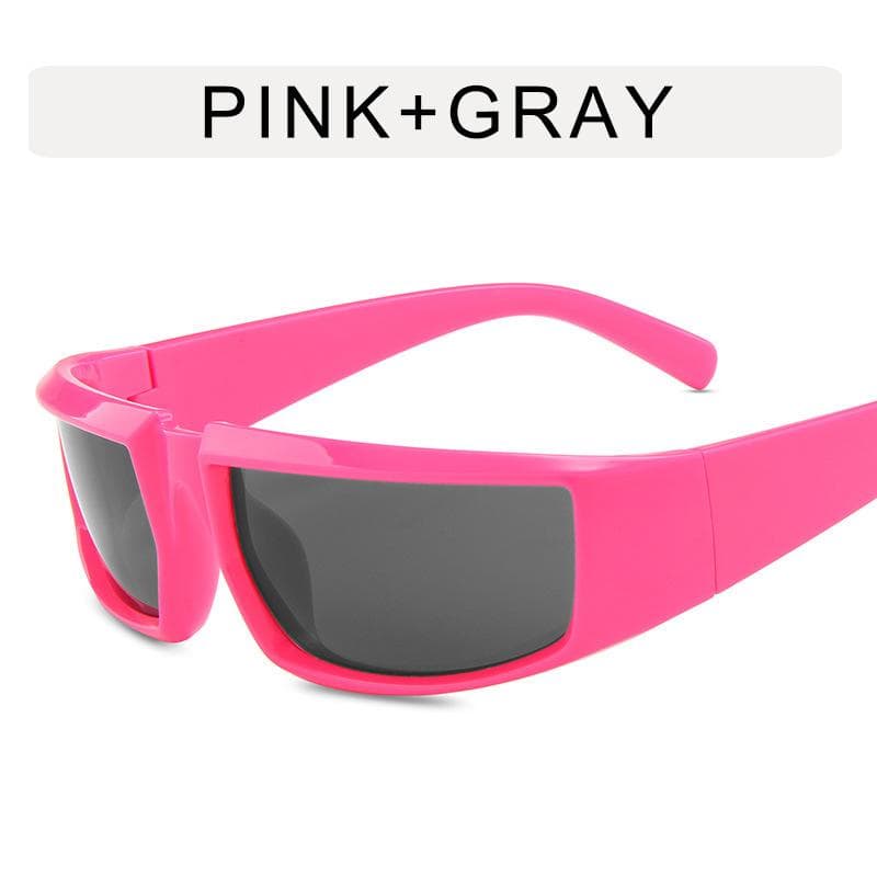 Y2K Sports Sunglasses Women Punk Goggle Designer Sun Glasses Men Silver Shades UV400 Eyewear Oculos De Sol As shown in figure