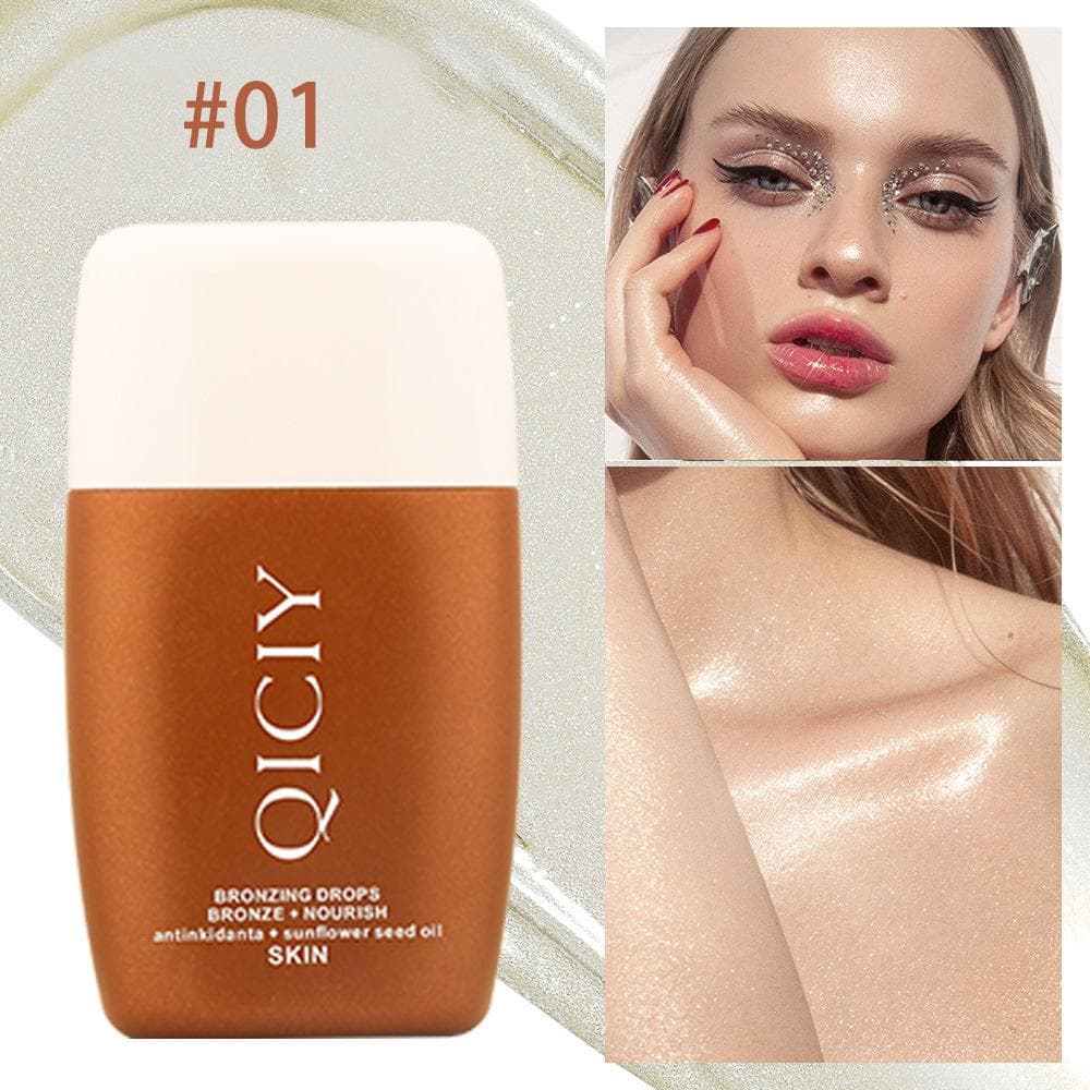 Bronzing Drops Serum Bronze Liquid Highlighter Foundation Nourishing Shimmer Makeup Cosmetics Skin Care