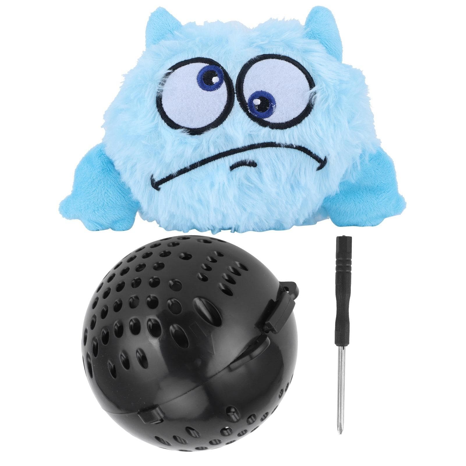 Pet Dog Cartoon Giggle Plush Toy Puppy Shake Squeak Bouncer Plaything Dog Interative ToyBlue