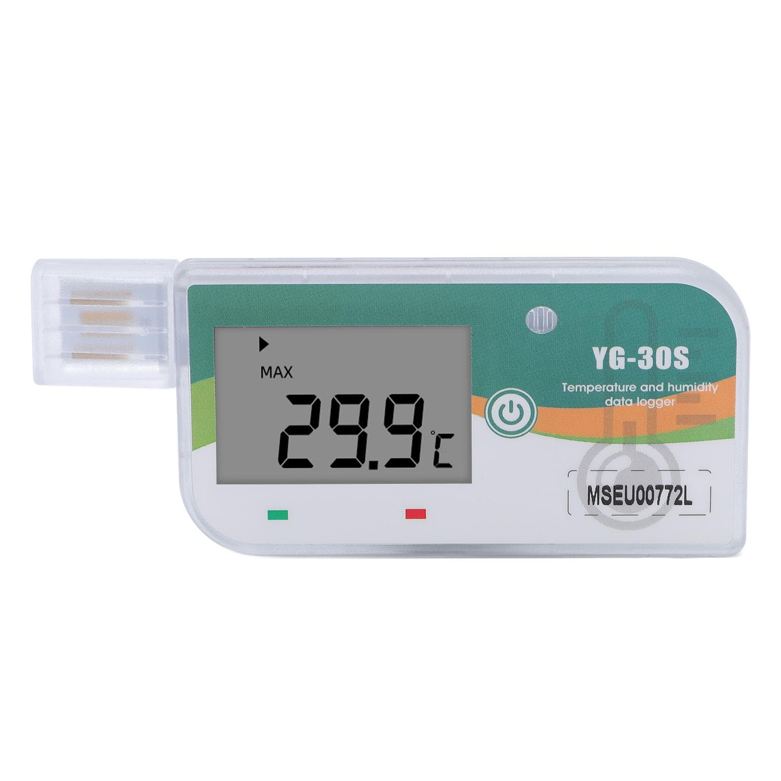 180 Days USB Temperature Humidity Data Logger Recorder with PDF Reports 35000 Points Single Use