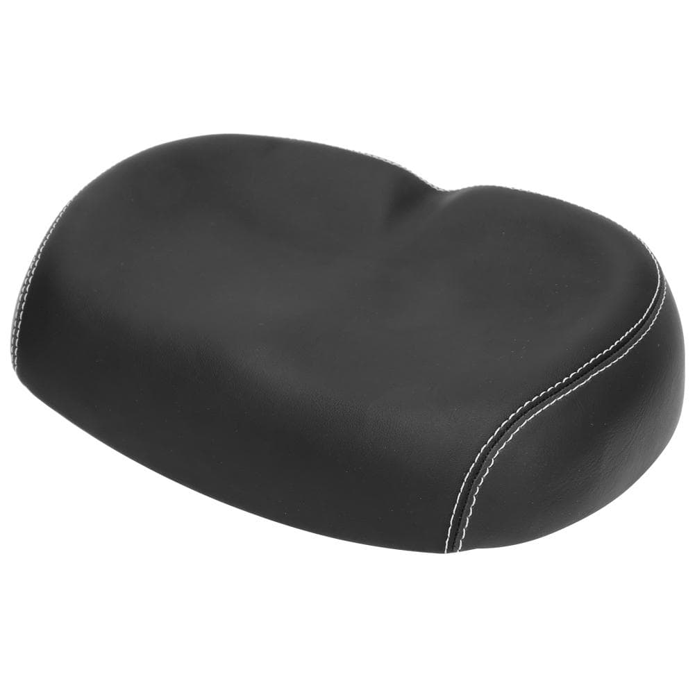 PU Leather Bicycle Saddle Widen Comfortable Breathable Damping Soft Bike Seat CushionBlack