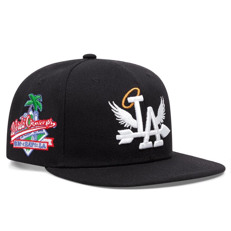 New Fashion LA Wings Baseball Cap For Men Mesh Fishing Snapback Hat Breathable Trucker Hats For Women Caps Adjustable black
