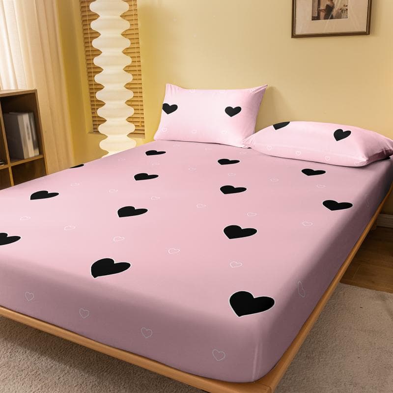 1 Piece Of Heartfelt Rhinoceros Powder Brushed Bedsheet, Bedroom Printed Bedspread, Bedding (Excluding Pillowcases) 71x132cm