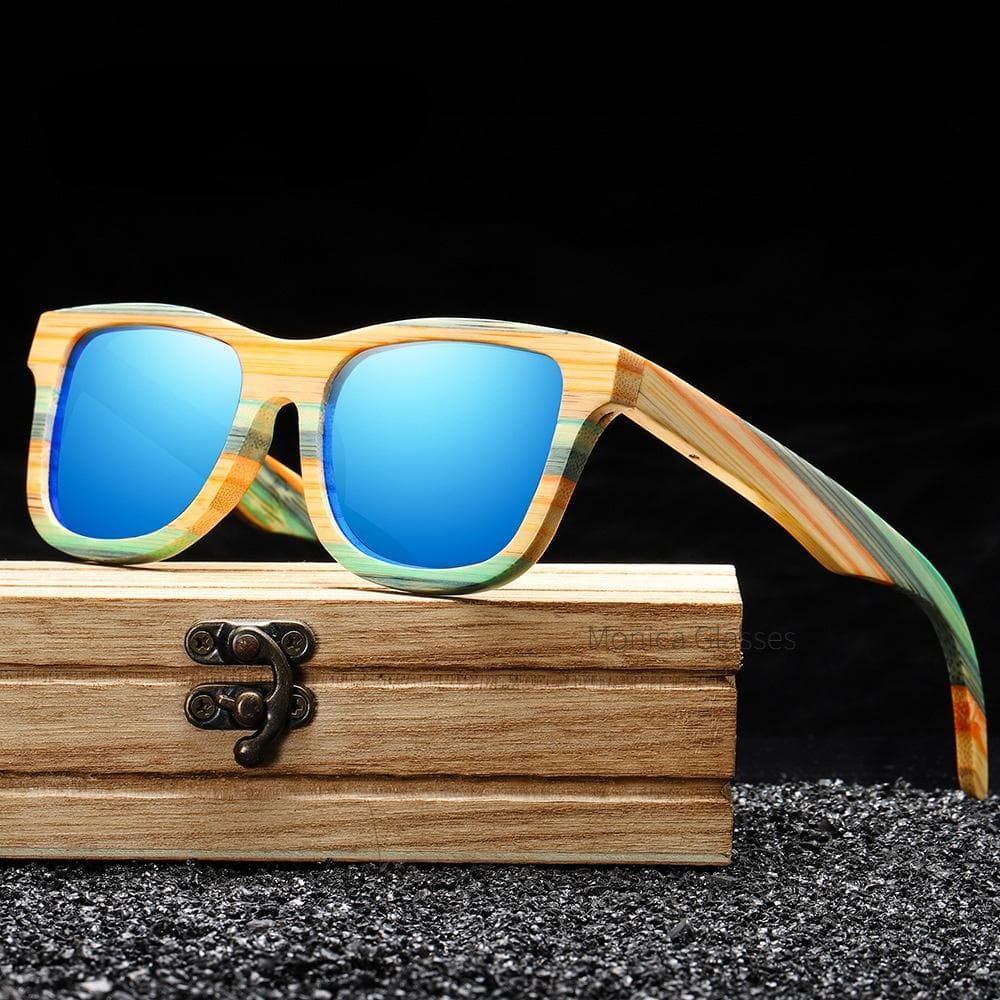 Fashion Skateboard Wood Bamboo Sunglasses Polarized For Women Mens New Brand Designer Wooden Sun Glasses Uv400 Luxury
