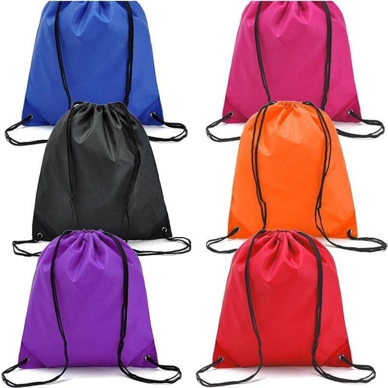 Fashion Portable Travel Oxford Cloth Bundle Pocket Waterproof Premium Drawstring Gym Bag Rucksack orange