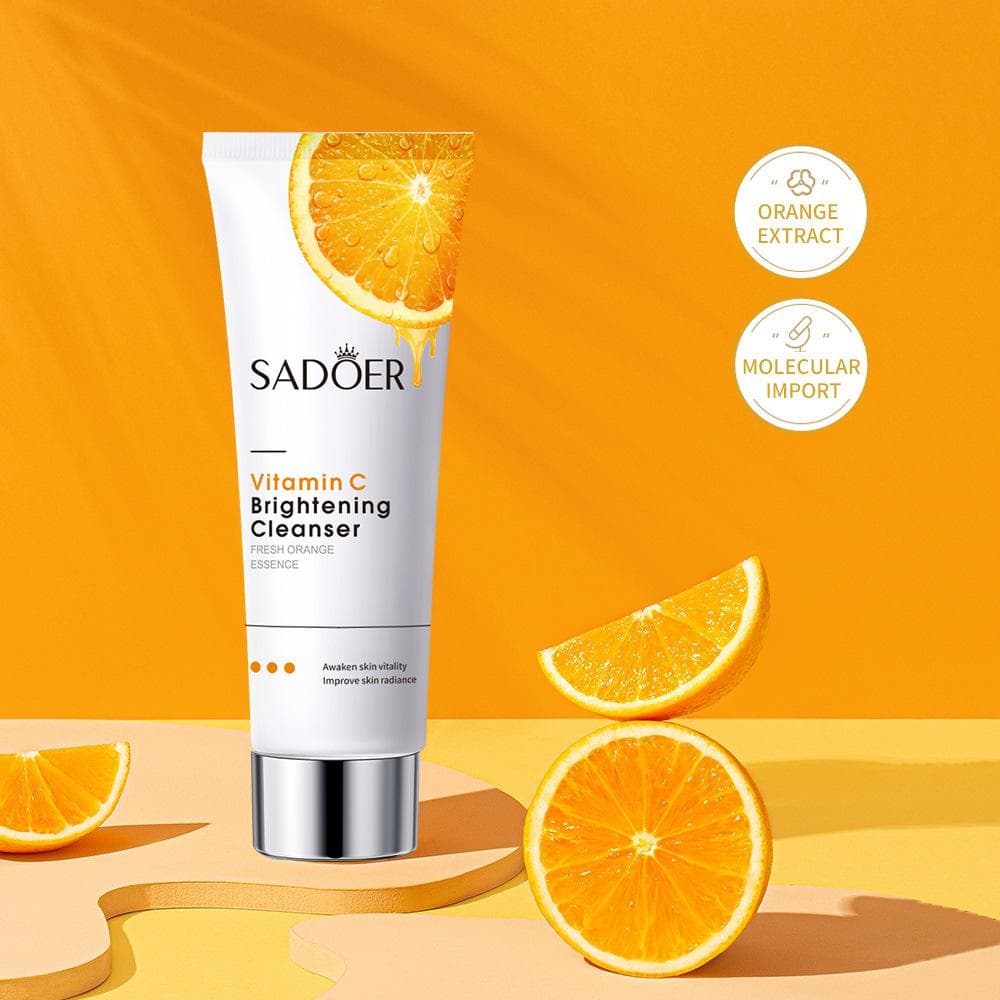 SADOER Vitamin C Brightening Facial Cleanser Facial Cleansing and Moisturizing 100g