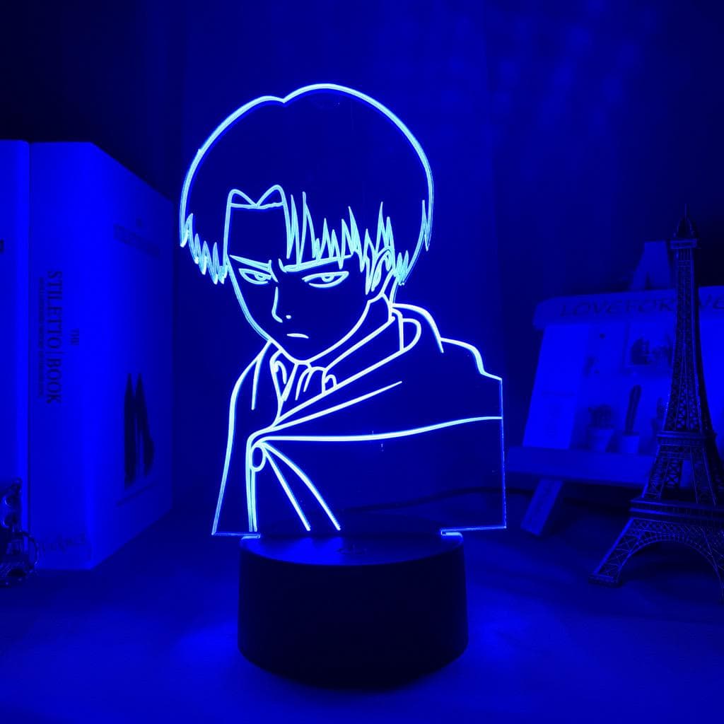 Acrylic Table Lamp Anime Attack on Titan for Home Room Decor Light Cool Kid Child Gift Captain Levi Ackerman Figure Night Light
