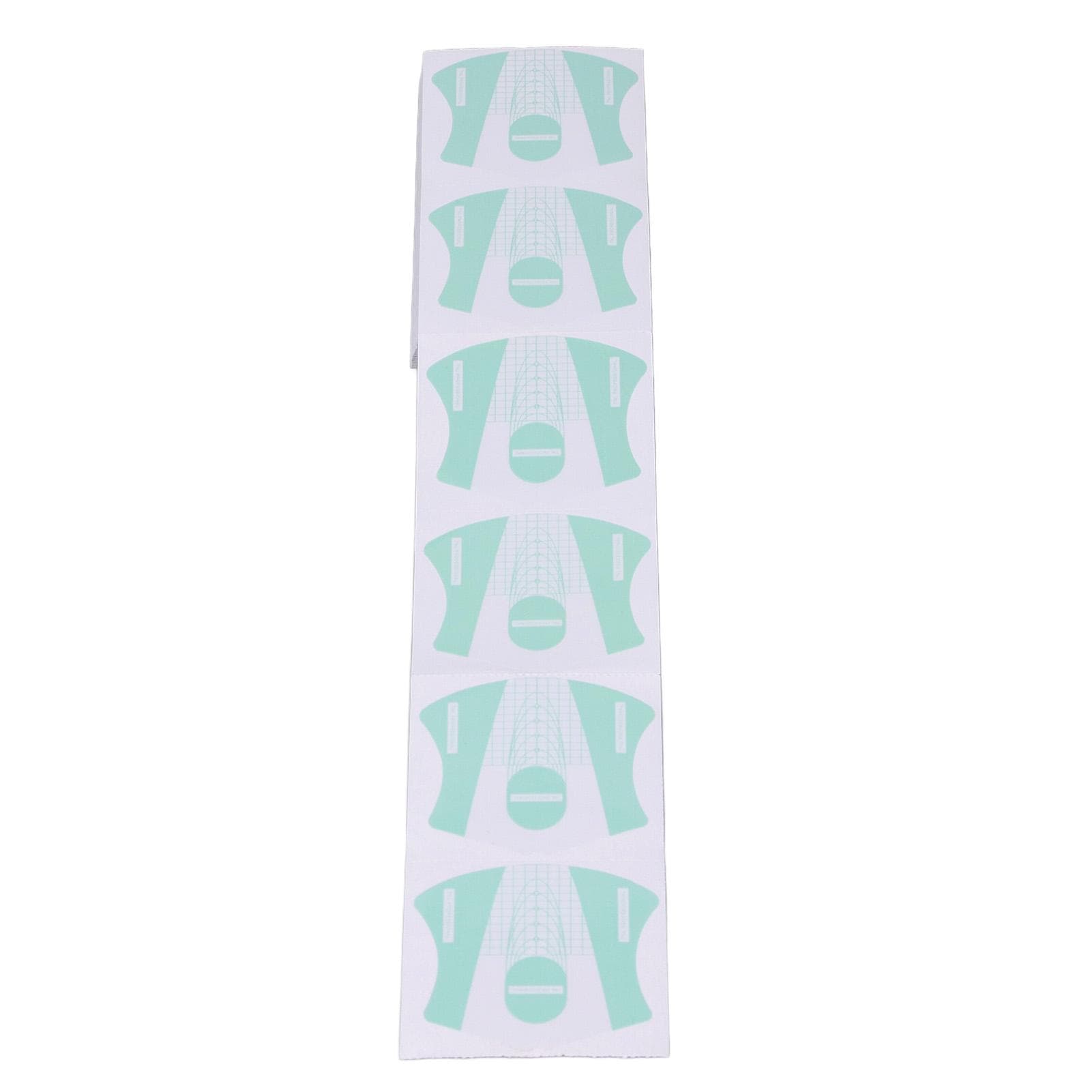 100pcs Reusable Nail Forms Self Adhesive Nail Extension Forms for Manicure Acrylic Nails Green