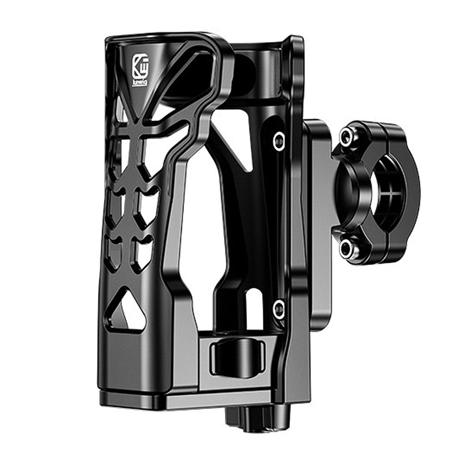Bike Water Bottle Holder Rotatable Motorcycle Drink Holder Bicycle Water Bottle Mount Cage Fits Ambient Light black