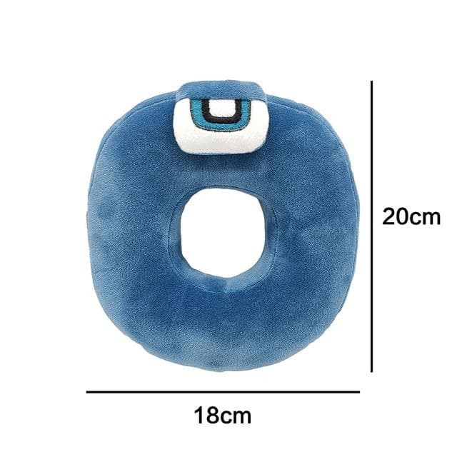 Alphabet Lore Plush Toys A-Z English Letter Stuffed Animal Plushie Doll Toys Gift For Kids Children Educational Christmas Gifts O