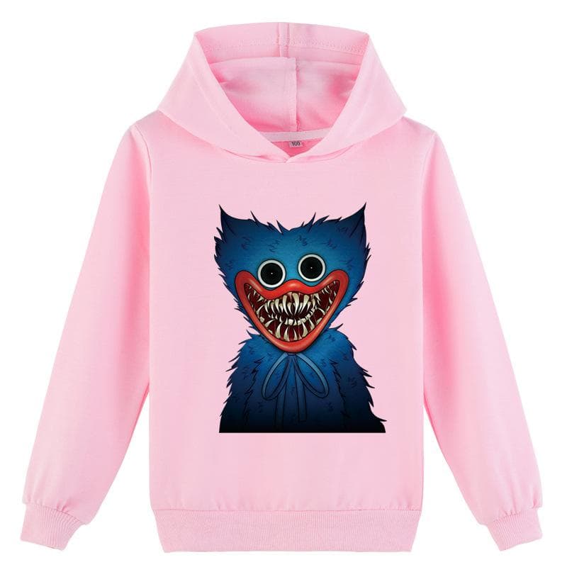 Kids 3D Hoodie Huggy Wuggy Pullover Poppy Playtime Children Sweater 120cm pink