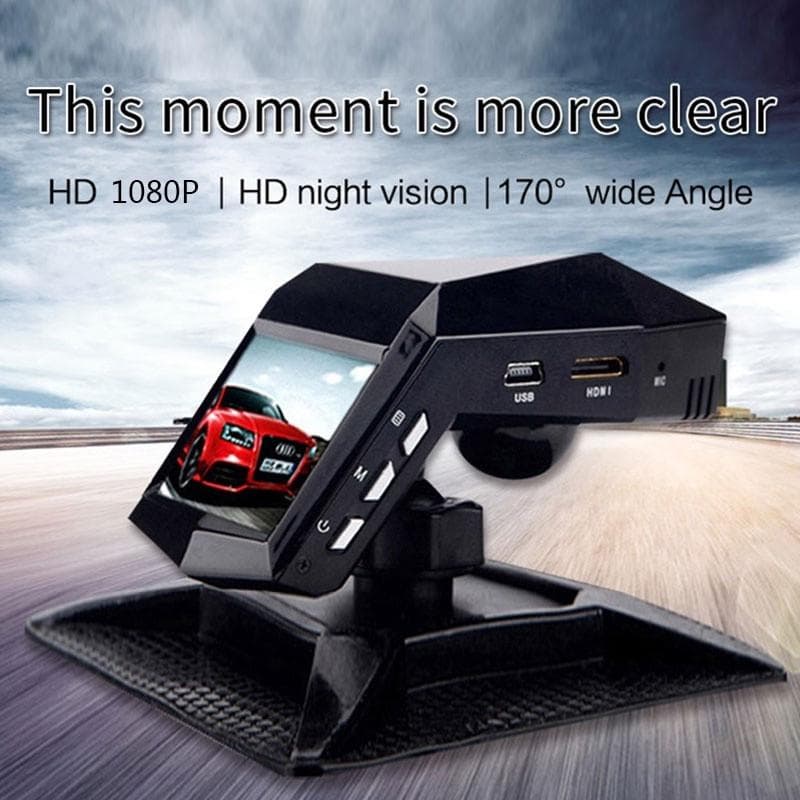 Upgrade 1080P Full HD Dash Cam Car Video Driving Recorder With Center Console LCD Recorder black