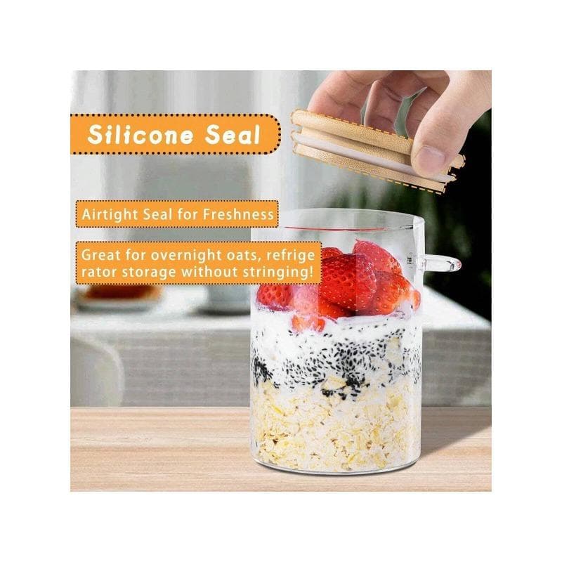 Food Storage Containers , With Lids And Spoons transparent