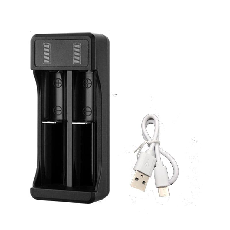 2/4 Slots Universal Battery Charger for 18650 18500 16340 14500 26650 Rechargeable Lithium Battery USB Charging Adapter 2 Slot