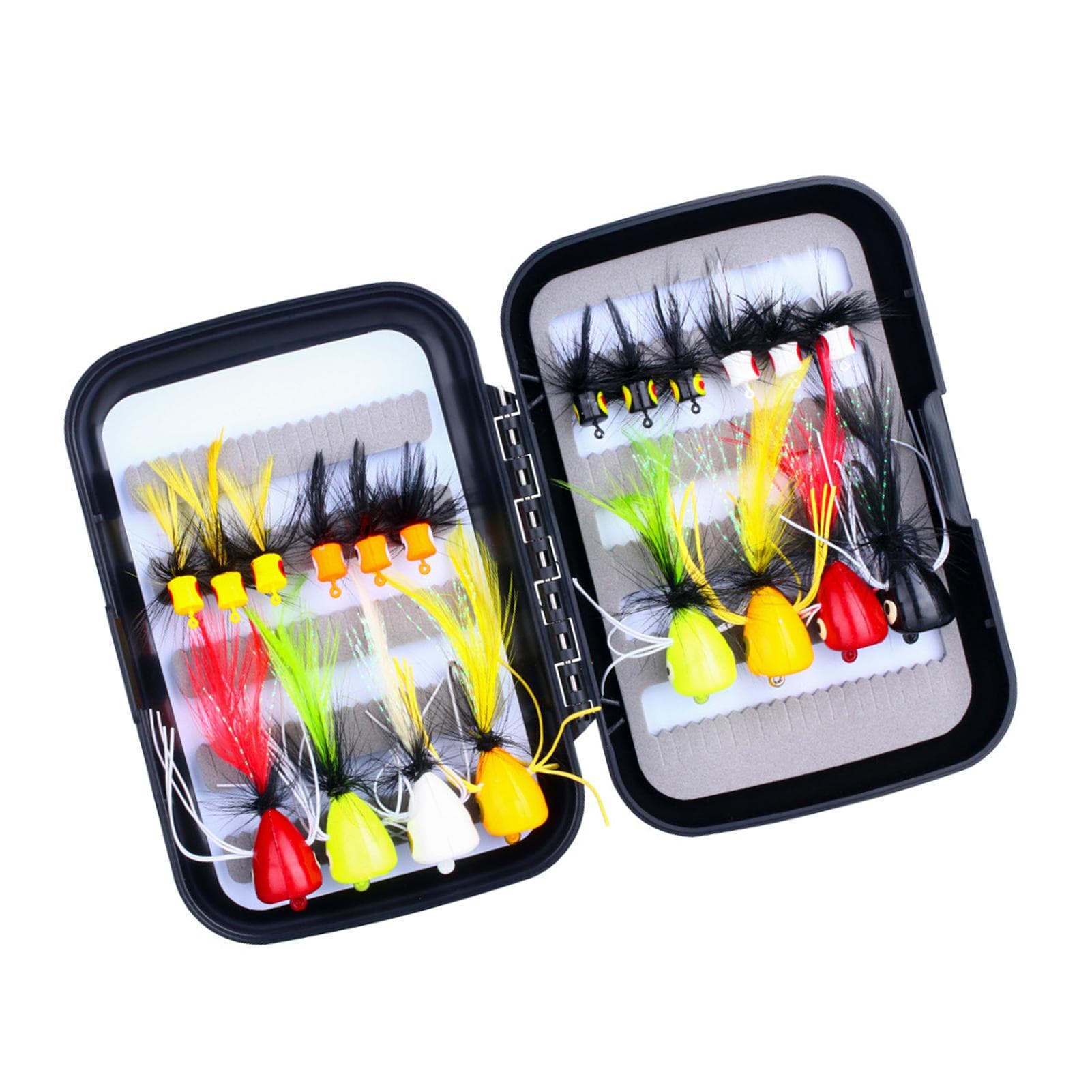 20pcs Fly Fishing Lures Fishing Popper Realistic Outdoor Fishing Lures with Hooks for Salmon Bass