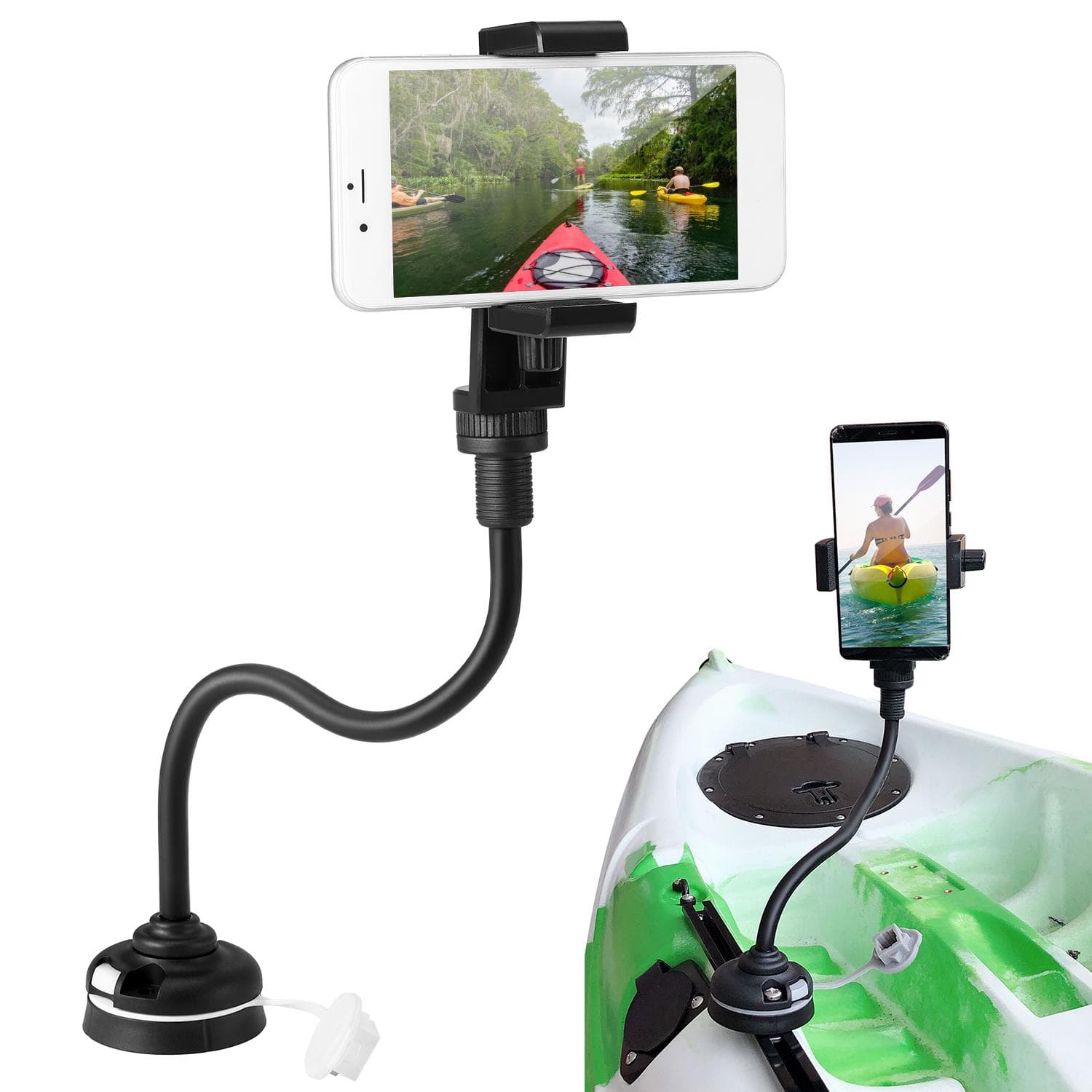 Kayak Phone Mount Universal Boat Bracket Canoe Camera Mount Holder with Flexible Long Arm M2030-08