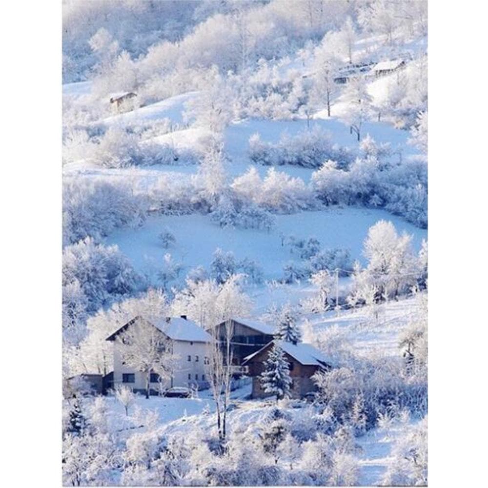Diamond Embroidery Winter Snow Tree 5d Diy Diamond Mosaic Scenery Diamond Painting Home Decoration 20X30CM