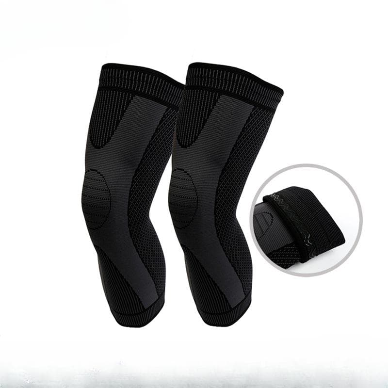 Sports Knee Pads: Winter Thickened Warmth, Sports Cycling, Extended Full Leg Knee Pads, Knitted Straps, Compression Knee Pads Ordinary (single)2XL