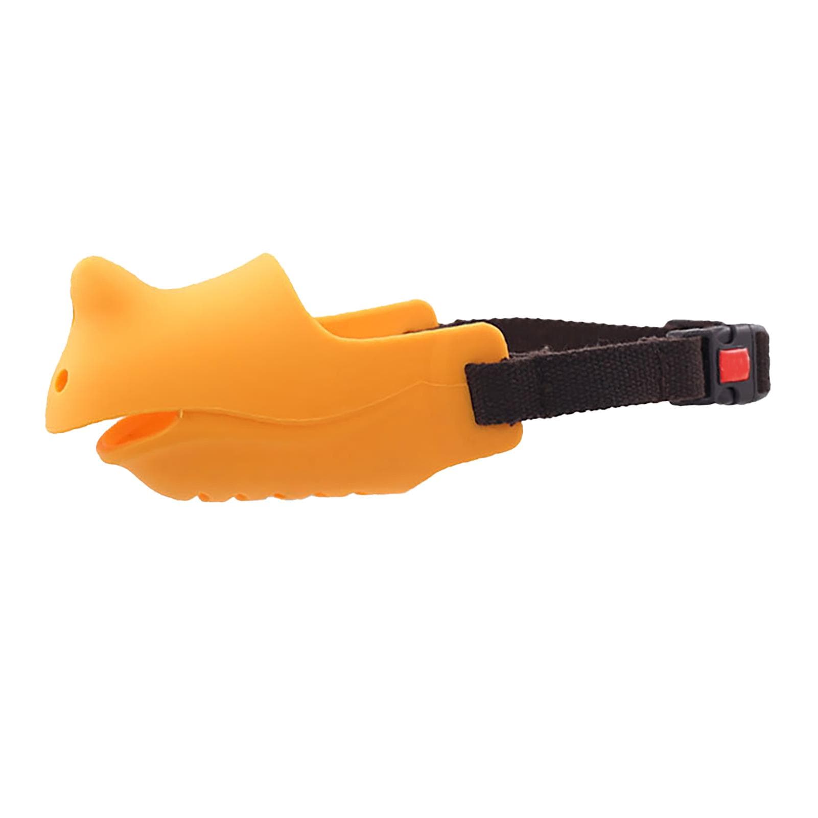 Dog Silicone Mouth Cover Bite and Bark Prevention Breathable Adjustable Dog Muzzle for Dogs Yellow M (Mouth Circumference 13.5?16cm / 5.3?6.3in) yellow