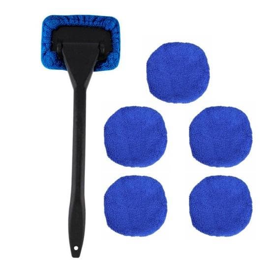 Car Windshield Window Fog Water Dust Remove Clean Cloth Brush Cleaning Tool dark blue