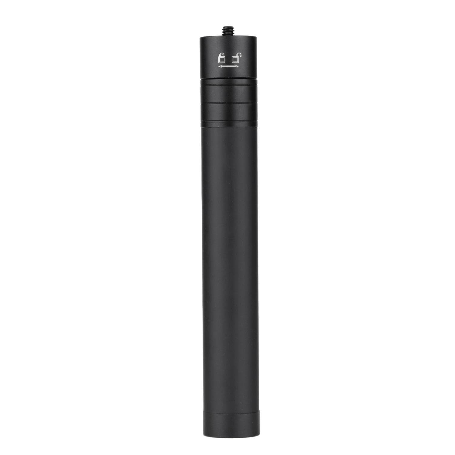 Telescopic Stabilizer Extension Rod Max. Length 73cm Aluminum Alloy Pole with 1/4 Inch Screw and black