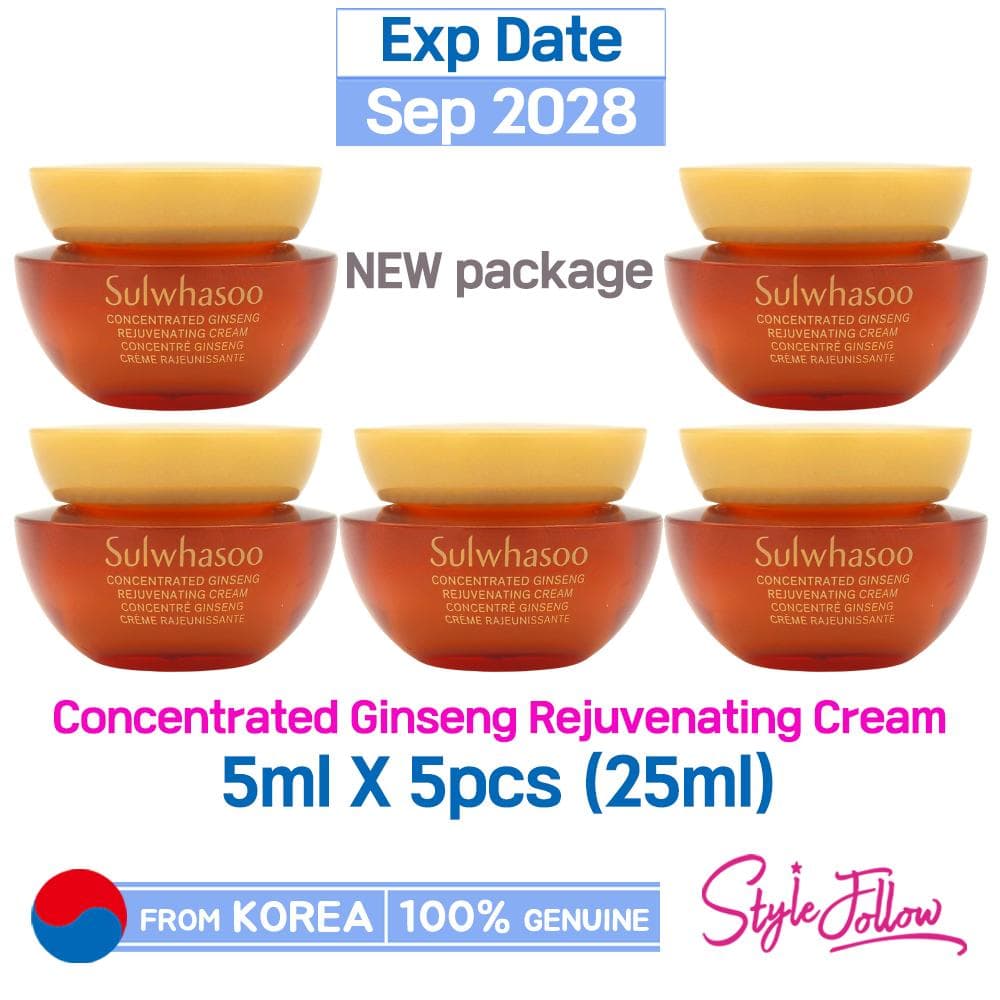5pcs/25ml_[SULWHASOO] Concentrated Ginseng Rejuvenating Cream 5ml (Sample) 5ml X 5pcs (25ml) ▶NEW